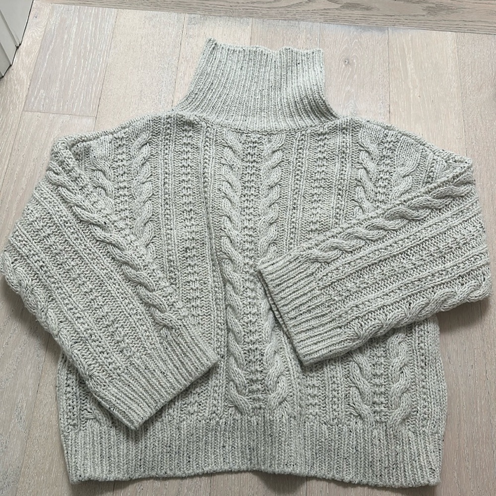 Massimo Dutti cableknit turtleneck sweater